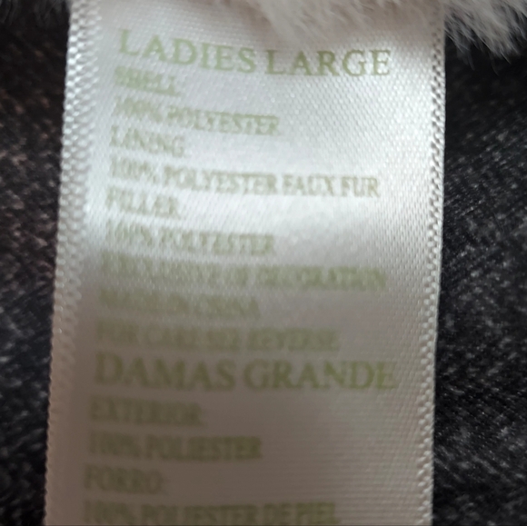 Green Tea Faux Fur Quilted Vest Size Large - Picture 5 of 8